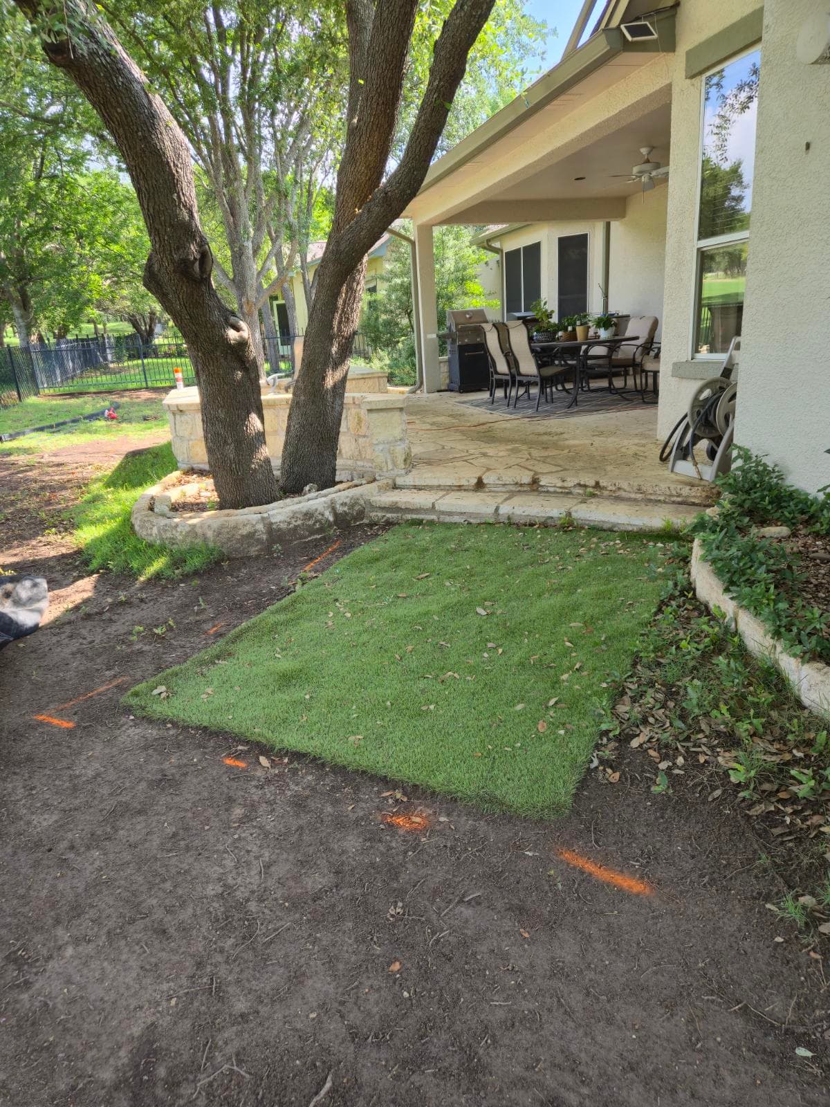 Gallery photos for Georgetown Lawn Oasis with Limestone & Sod: Image #2