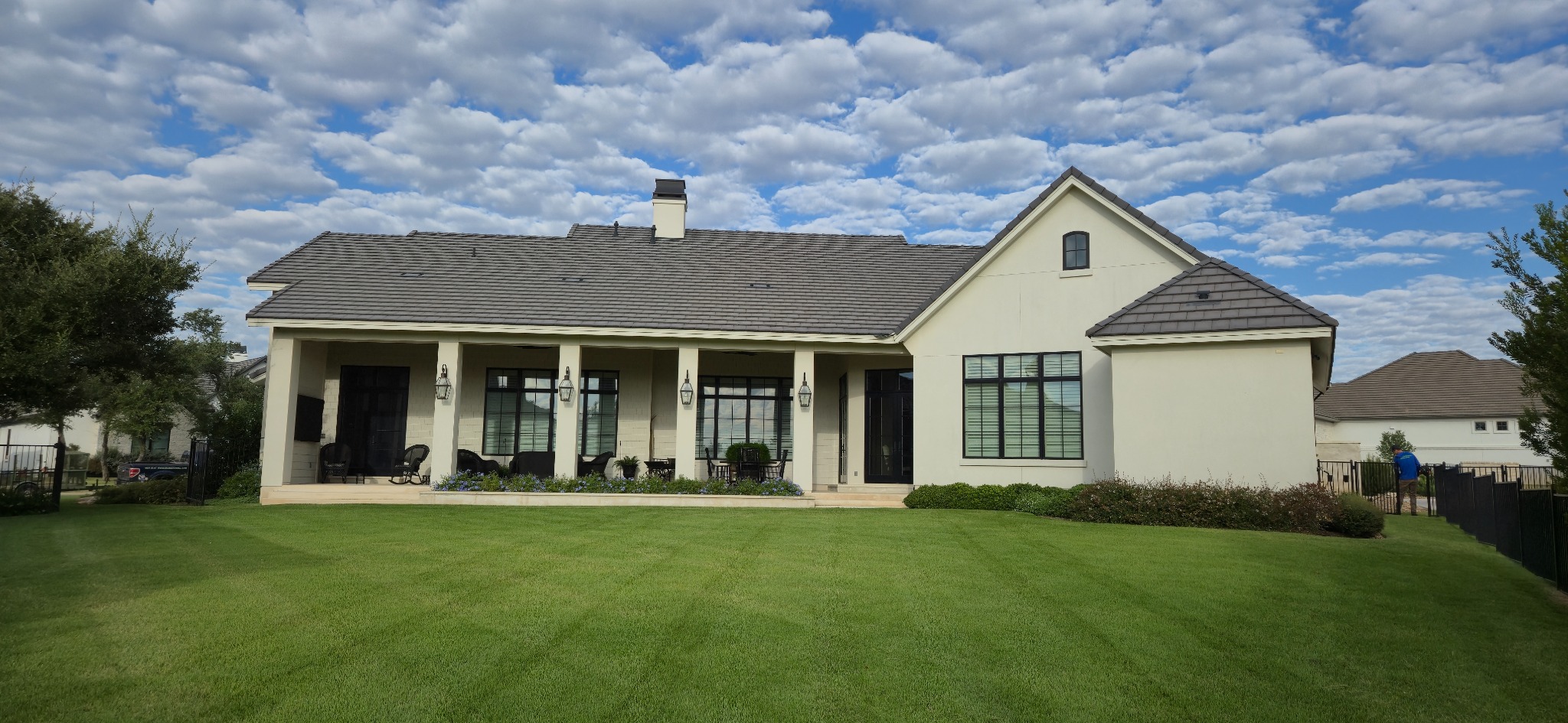 Recently mowed lawn at a Cimarron Hills home